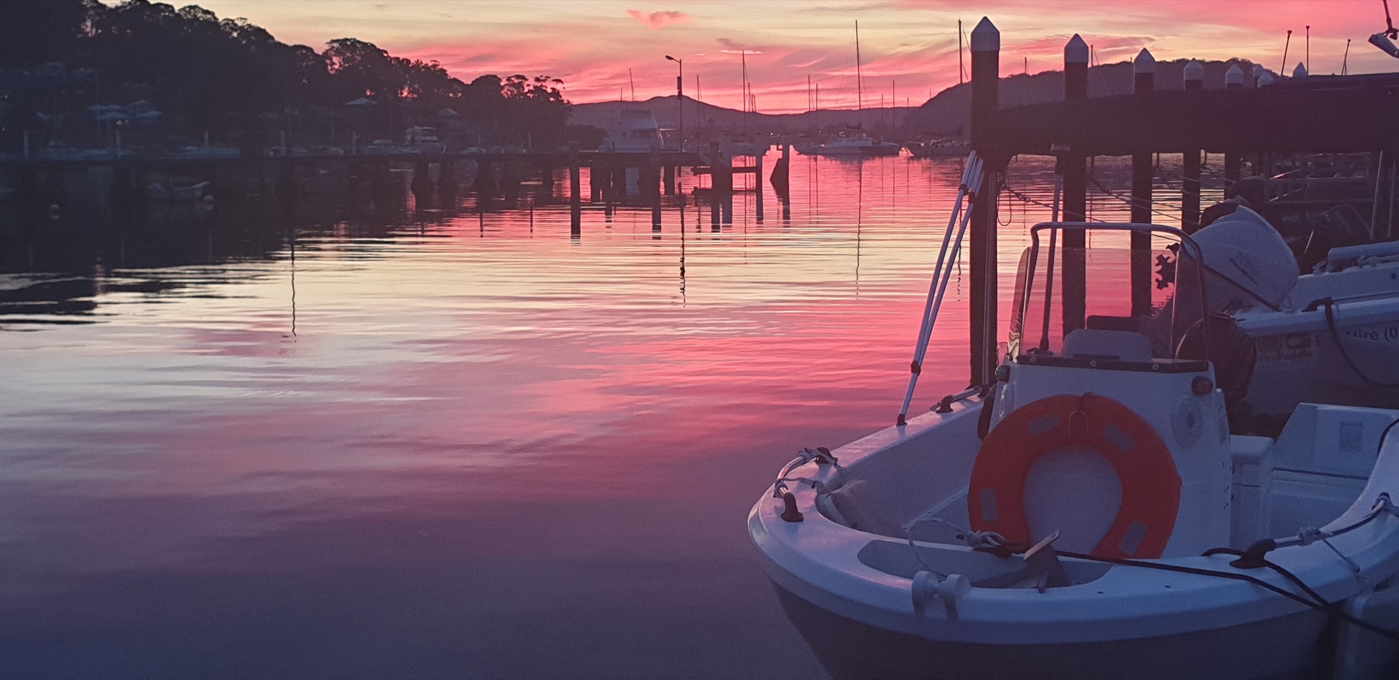 Boats on the water at Hardys Bay