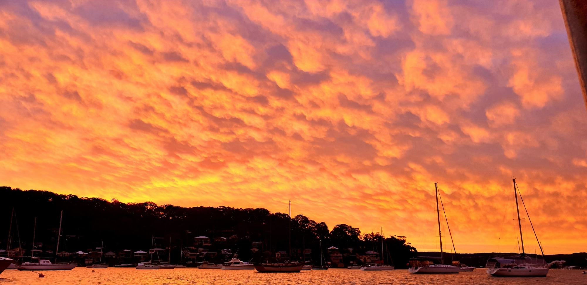 Evening sky over the bay